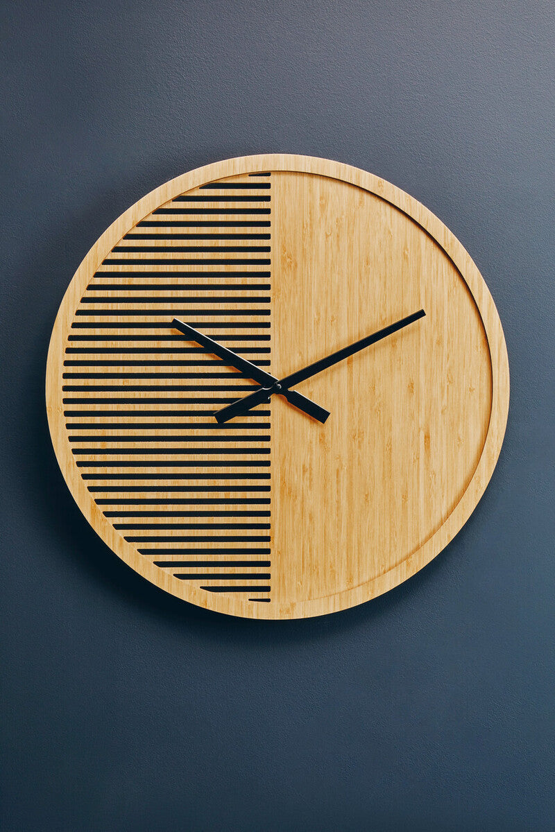 60cm Dia Large Wooden Wall Clock