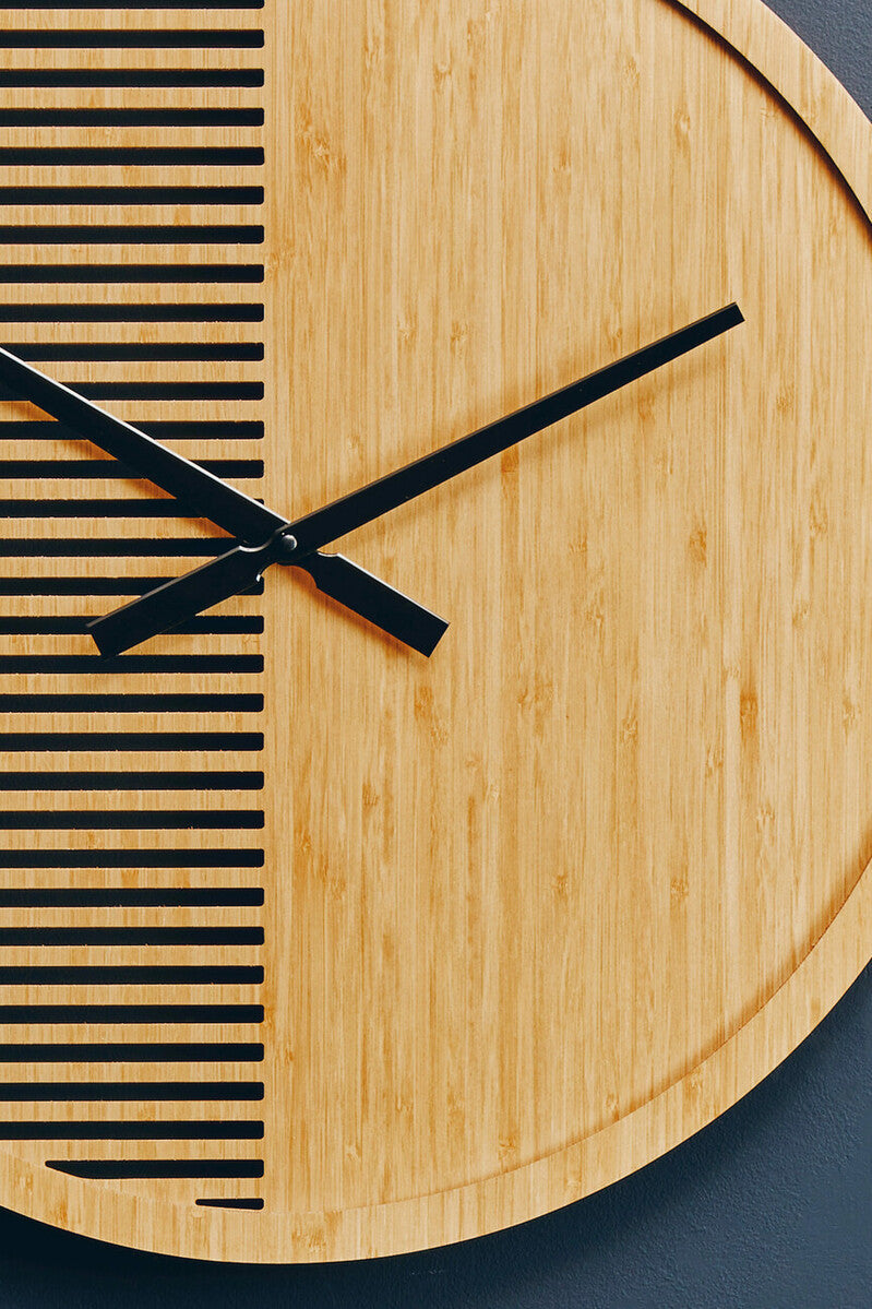 60cm Dia Large Wooden Wall Clock