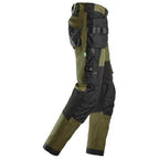 Snickers 6902 FlexiWork, Kneepad Holster Pocket Work Trousers Khaki Green