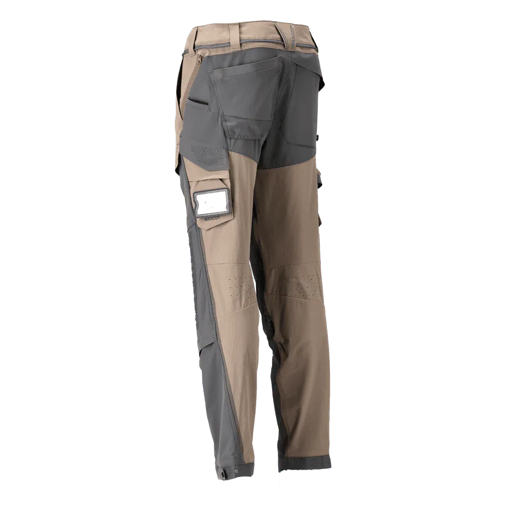 Mascot 22279 Ultimate Stretch Click System Pocket Trousers Dark Sand / Stone Grey