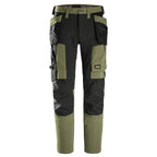 Snickers 6218 AllroundWork Holster Pocket 4-Way Stretch Trousers Khaki Green