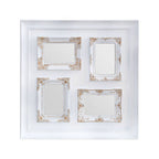 Maren Vintage Style White & Gold 4 Photo Frame