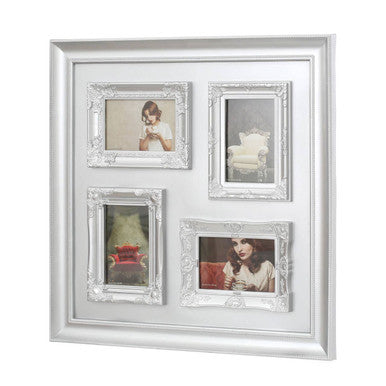 Vintage Style Silver 4 Photo Frame