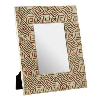 Tribal 5x7 Photo Frame in Antique Silver Finish