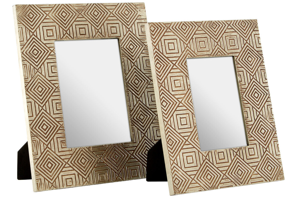 Tribal 4x6 Photo Frame in Antique Silver Finish
