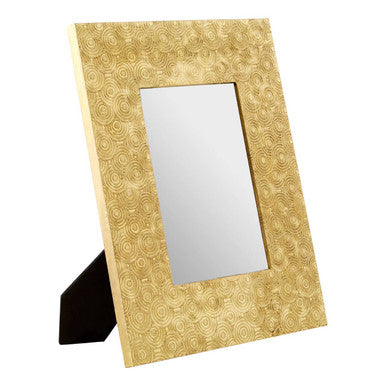5x7 Gold Disc Photo Frame
