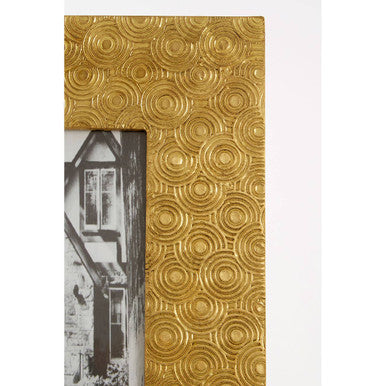 5x7 Gold Disc Photo Frame