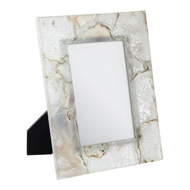 White Agate 5 x 7 Photo Frame