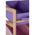 Kids Pink and Purple 3 Tier Storage Unit with Pine Wood Frame