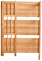 Natural Tropical Hevea Wood 3 Tier Stackable Shelf Unit