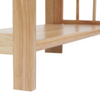 Natural Tropical Hevea Wood 3 Tier Stackable Shelf Unit