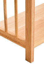 Natural Tropical Hevea Wood 3 Tier Stackable Shelf Unit