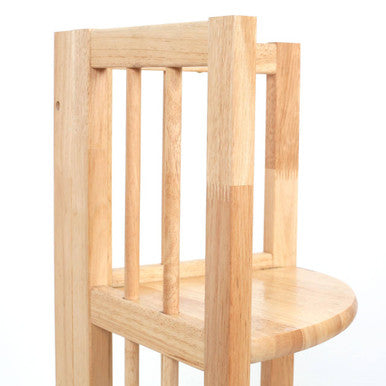 Natural Tropical Hevea Wood 3 Tier Corner Shelf Unit