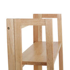 Natural Tropical Hevea Wood 5 Tier Folding Shelf Unit