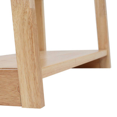 Natural Tropical Hevea Wood 5 Tier Folding Shelf Unit