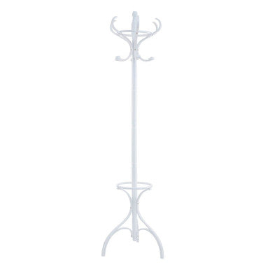 184cm White Finish Floor Standing Coat Stand