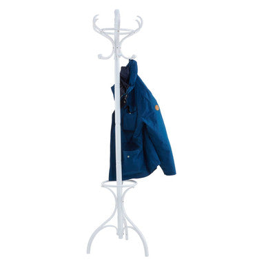 184cm White Finish Floor Standing Coat Stand