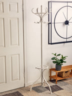 184cm White Finish Floor Standing Coat Stand