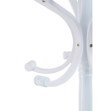184cm White Finish Floor Standing Coat Stand