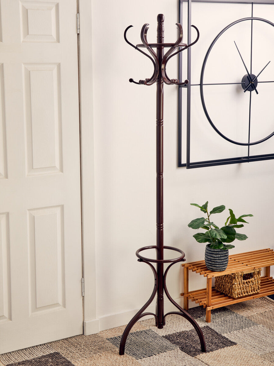 Mahogany Finish Floor Standing Coat Stand