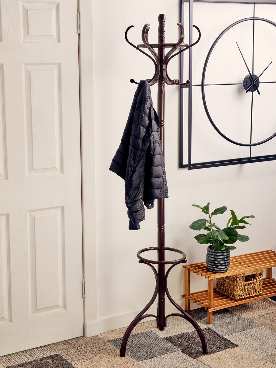 Mahogany Finish Floor Standing Coat Stand