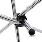 Clear Glass Round Dining Table with Chrome Finish Legs