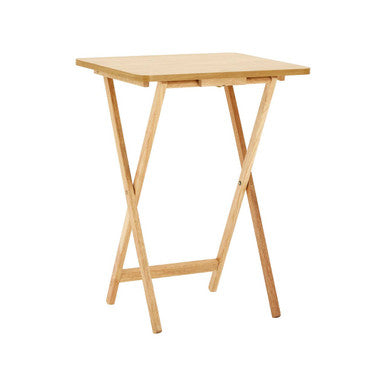 Natural Tropical Hevea Wood Folding Snack Table