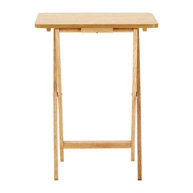 Natural Tropical Hevea Wood Folding Snack Table