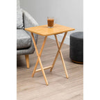 Natural Tropical Hevea Wood Folding Snack Table