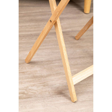 Natural Tropical Hevea Wood Folding Snack Table