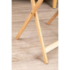 Natural Tropical Hevea Wood Folding Snack Table