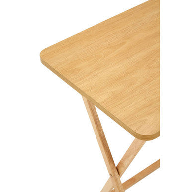 Natural Tropical Hevea Wood Folding Snack Table