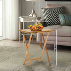 Natural Tropical Hevea Wood Folding Snack Table