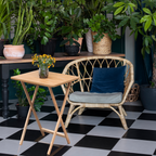 Natural Tropical Hevea Wood Folding Snack Table