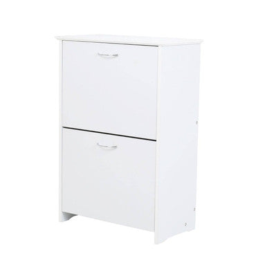 White Pull Down Shoe Cupboard