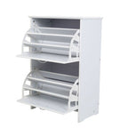 White Pull Down Shoe Cupboard