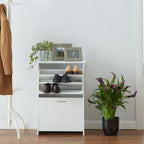 White Pull Down Shoe Cupboard