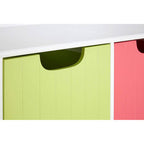 Kids White and Multi Coloured 4 Drawer Storage Unit