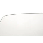 Clear Glass Square Dining Table with Silver Finish Legs