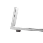 Clear Glass Square Dining Table with Silver Finish Legs