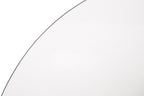 Clear Glass Round Dining Table with Silver Finish Legs