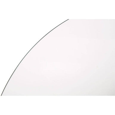 Clear Glass Round Dining Table with Silver Finish Base