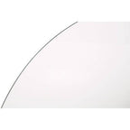 Clear Glass Round Dining Table with Silver Finish Base