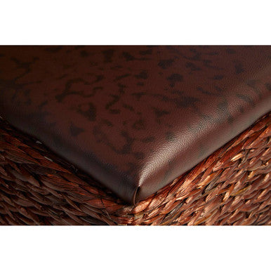 Leaf Woven Storage Ottoman - Set of 2