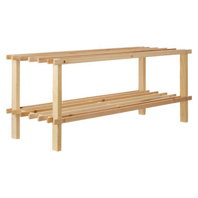 Natural Cedar Wood 2 Tier Shoe Rack