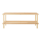 Natural Cedar Wood 2 Tier Shoe Rack