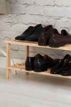 Natural Cedar Wood 2 Tier Shoe Rack