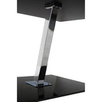 Black Glass Square Side Table