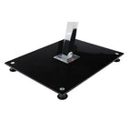 Black Glass Square Side Table