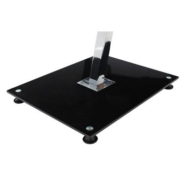 Black Glass Square Side Table